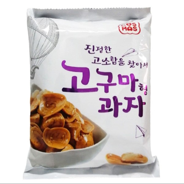 Сладкое сухое печенье Ломтики Батата с кунжутом 125г  COSMOS Корея 4-022