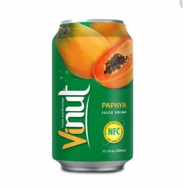 Напиток с добавлением сока тропических фруктов «Папайя»  330мл VINUT  Вьетнам