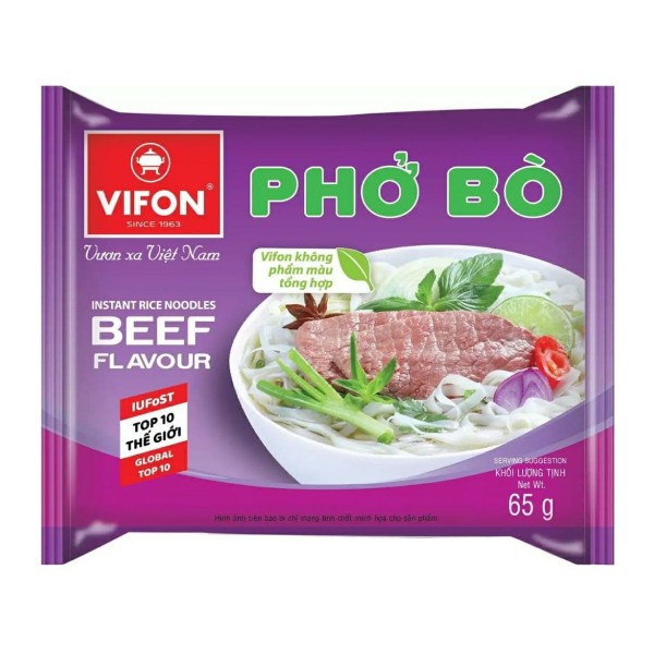 Лапша PHO BO со вкусом говядины VIFON 65г Вьетнам