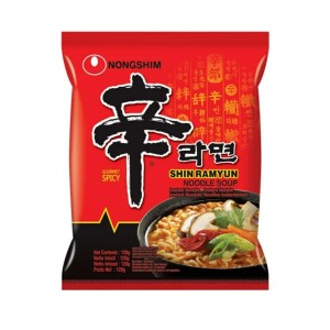 Лапша Шин Рамён со вкусом говядины супер острая 120г Nongshim Корея