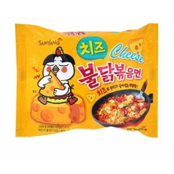 Лапша со вкусом курицы и сыра острая Hot chiken flavor Ramen CHEESE 140г Samyang Корея