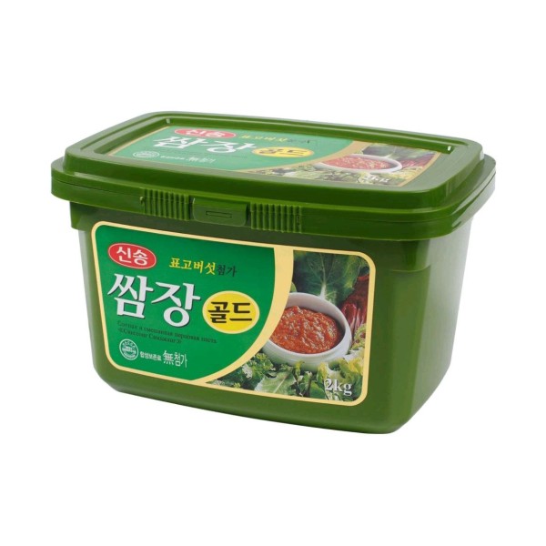 Паста соевая Сямджянг смешанная перцовая зеленая 500г Sing Song Корея